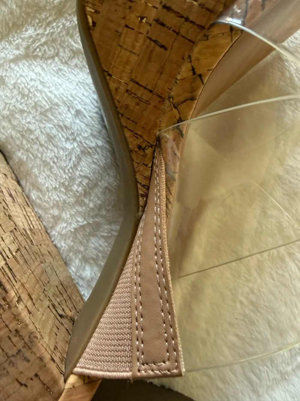 Torrid 9.5W Clear Crossover Cork Slide Sandals - Brown - Picture 5 of 5